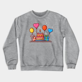 Gift Box And Birthday Cake (3) Crewneck Sweatshirt